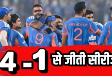 India won the T20 series by a score of 4-1