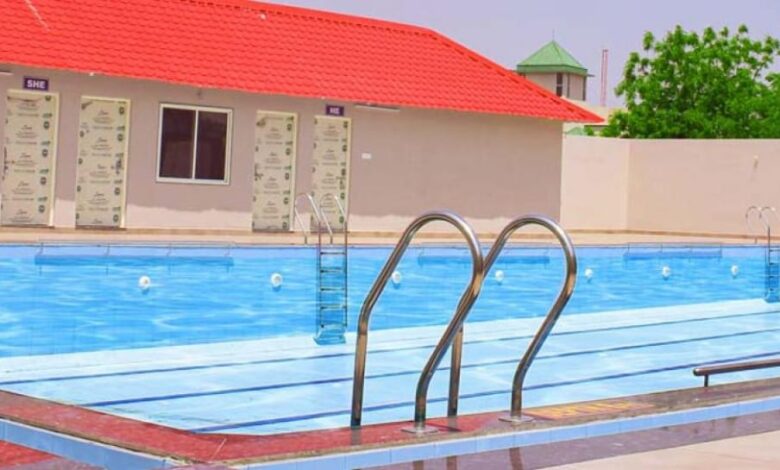 An international-standard swimming pool has been prepared